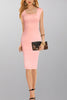 Square Neck Sleeveless Bodycon Dress