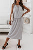 Halter Neck Slit Sleeveless Dress