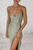 Satin Slit Slip Dress
