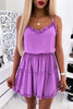 Solid Ruffles Slip Mini Dress