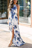 Floral Print Slit Sleeveless Maxi Dress