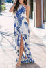 Floral Print Slit Sleeveless Maxi Dress