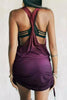 Tie Dye V Neck Drawstring Cover Mini Dress