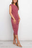 Solid Twist Sleeveless Dress