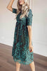 Embroidery Short Sleeve O Neck Dress