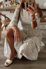 Floral Print O Neck Maxi Dress