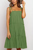 Solid Layer Ruffles Slip Mini Dress