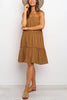 Solid Layer Ruffles Slip Mini Dress