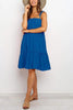 Solid Layer Ruffles Slip Mini Dress