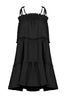 Solid Layer Ruffles Slip Mini Dress