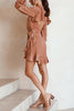 Ruffles Knot Long Sleeve Mini Dress