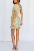 Floral Ruffles One Shoulder Mini Dress