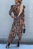 Zebra Print Ruched Puff Sleeve Dress