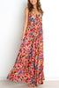 Flroal Pockets Slip Maxi Dress
