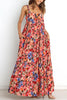 Flroal Pockets Slip Maxi Dress