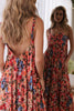 Flroal Pockets Slip Maxi Dress