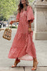 Fabulous Time Puff Sleeve Tiered Midi Dress