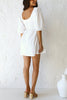 Shirred Bodice Babydoll Mini Dress