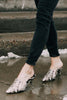 Pointed Toed Snake Heels Mules