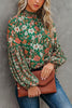 Floral Balloon Sleeve Blouse