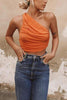 One Shoulder Sleeveless Tank Top