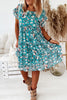 Floral Print Ruffles Midi Dress