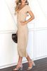 Button Pocket V Neck Jumpsuit