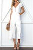 Button Pocket V Neck Jumpsuit
