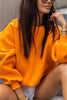 Solid O Neck Long Sleeve Hoodie