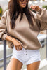 Solid O Neck Long Sleeve Hoodie