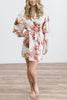 Floral Print Belted Robe