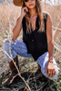 Button Down Sleeveless Blouse