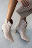 Pointed Low Heel Ankle Boot