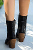Simple Chunky Heels Ankle Boots