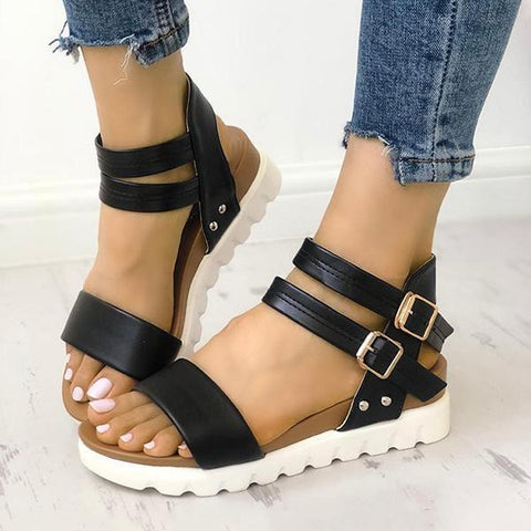 Lydiashoes Thick Sole Wedge Platform Sandals