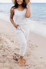 Button Sleeveless Drawstring Jumpsuits
