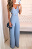 Cross V Neck Slip Jumpsuits