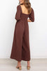 Square Neck Puff Half Sleeve Jumpsuits