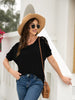 Women's T-Shirts Round Neck Loose Solid Color Short-Sleeved T-Shirt