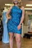 Sequin One Shoulder Bodycon Mini Dress