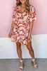 Floral Side Tie Wrap Dress