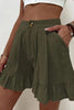 Button Flutter Hem Shorts
