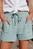 Solid Pockets Drawstring Shorts