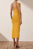 Square Neck Sleeveless Slit Dress