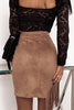 Vegan Fringe Suede Mini Skirt