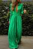 Button Blouse Wide Leg Pants Set