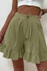 Button Flutter Hem Shorts