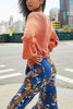Print Belted Palazzo Pant