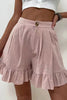 Button Flutter Hem Shorts