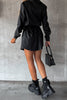 Timeless Button Down Faux Leather Shacket Dress
